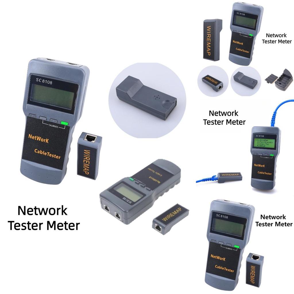 Sc8108 Network Cable Tester Length And Breakpoint Testing Rj45 Signal Detector Line Finder And Remote Identifiers