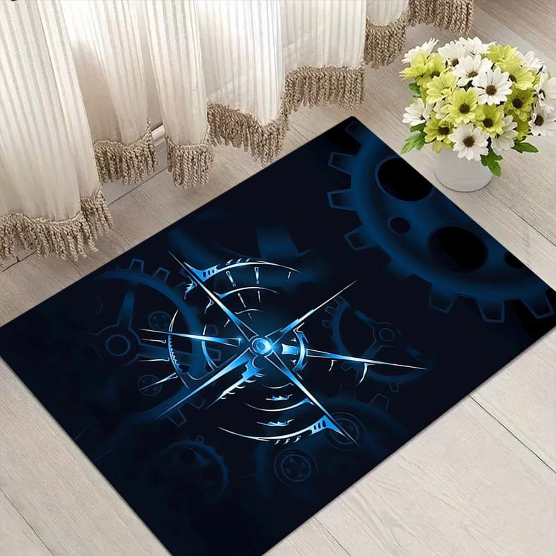 

1pc Gear disc Print, Design Indoor Area Rug - Soft, Anti-Slip, and Durable Gaming Room Decor for Bedroom, Living Room 60cm by 90cm