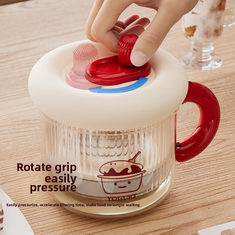 Griechischer Joghurtfilter selbstkühlend Extrakt Trockenmolke Separator Filter Gaze Joghurtbereiter Joghurt Schüssel Filter