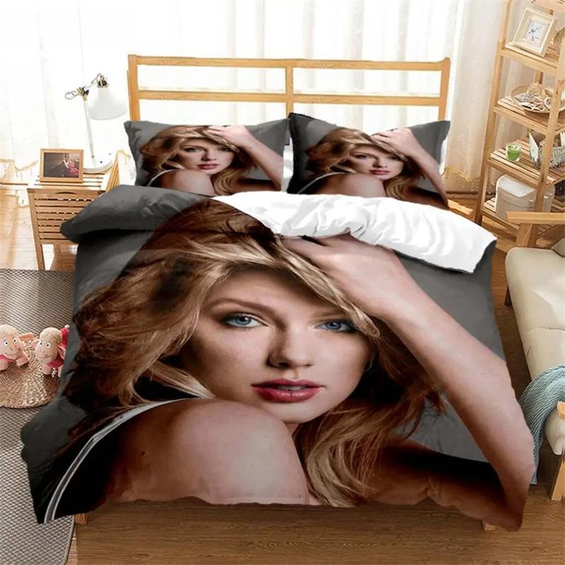 Top Stream Singer Taylor Fashionable Printed Bedding Comforter Bedding Sets Costomizable Bedding Set King Size Bedding Set