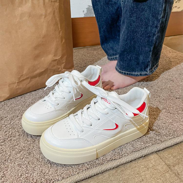 22 spring new breathable canvas shoes student platform casual board shoes