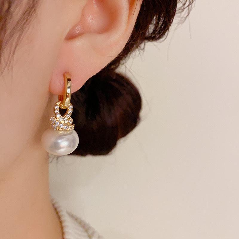 2024 Korean Fashion Bread Bead Earrings: Easy Luxury and Trendy Design