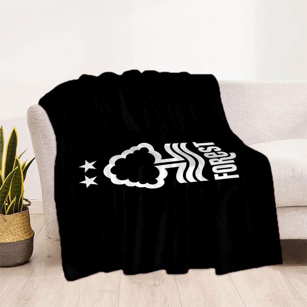 Red Tree Forest Logo Flannel Blanket-Soft and Suitable for Sofas,Beds,Offices,Travel,All Seasons,Great Gift for Holidays and Birthdays.