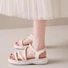 Roman sandals women's summer 2025 new strap beach shoes flat bottom non-slip not tired feet pregnant women sandals outside