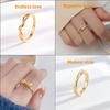 Elegant Heart Bow Titanium Steel Ring for Women Minimalist Round Circle Band Light Luxury Jewelry