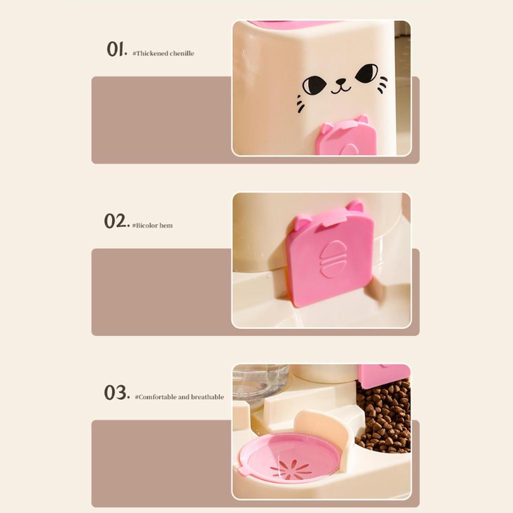 Automatic Pet Feeder Food Container Multifunction Convenient Detachable Compact Household Cats Feeder for Puppy Kitten Dogs