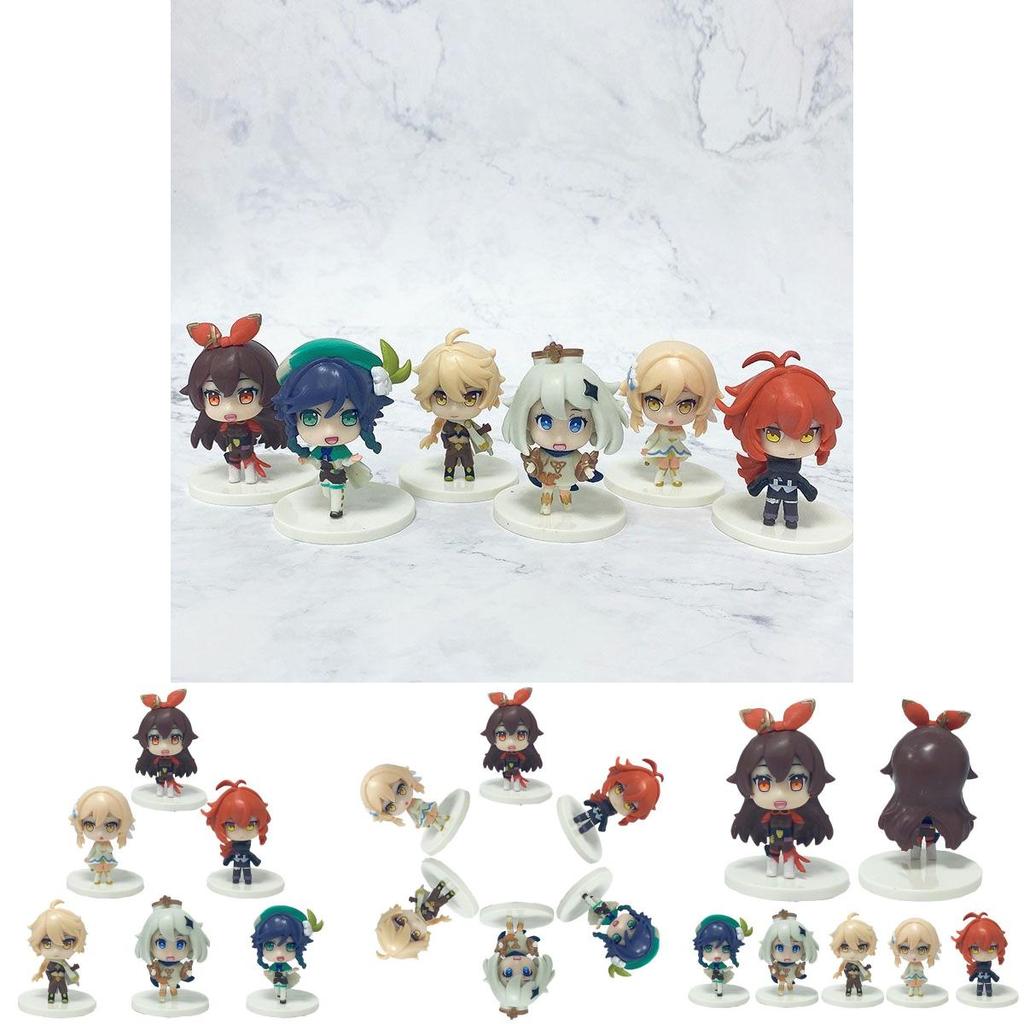 Exquisite 6pcs/set Genshin Impact Action Figures Featuring Klee Paimon And More For Collectors
