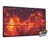 Retro Stone Brick Pattern Theme Mtg Playmat Magic Card Mat With Stitched Edge NonSlip Tabletop Playmat Board Game Mat For Tcg