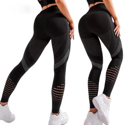 Calças de yoga oco feminino cintura alta apertado hip sem costura calças de yoga feminino pêssego quadris esportes lazer correndo ginásio