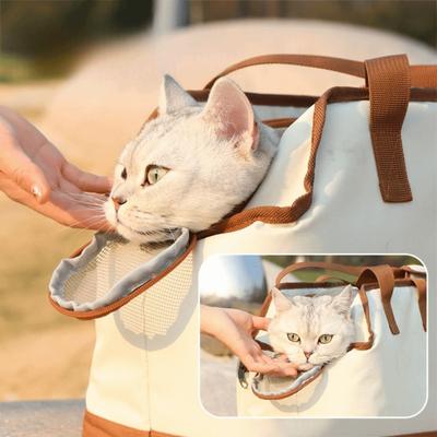 New Oxford Pet Carrying Handbag Large Capacity Waterproof Pet Carrying Bag Breathable Foldable Dog Backpack Cats