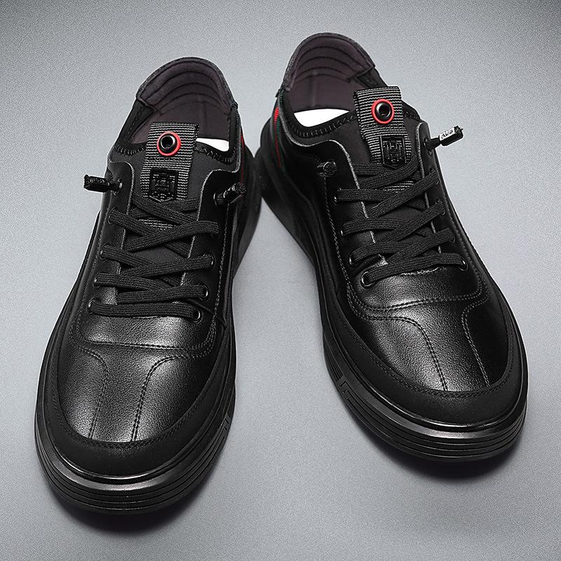 Men's Spring and Summer Trendy White Shoes Teen Flat Casual Shoes Single Shoes Fashion Trendy Men's Shoes