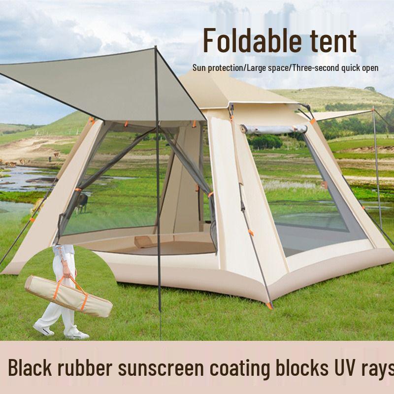 Portable Folding Outdoor Tent: Waterproof, Sunproof, Thickened for Camping and Picnics