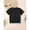 Kids Geometric Lion Head Print Crewneck Breathable Summer Short Sleeve Tee