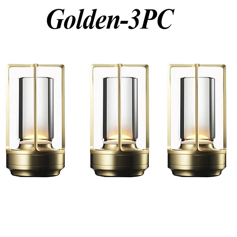 LED Cordless Table Lamp Retro Bar Metal Desk Lamps Rechargeable Touch Dimming Night Light Restaurant Bedroom Home Outdoor Decor