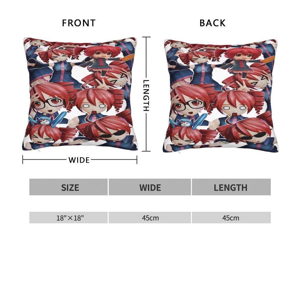 Pearto Poteto Anime Kasane Teto Virtual Singer Pillow Case Cushion Cover Soft Pillow Cover Pillowcases For Sofa Car Home Decor
