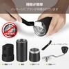 Manual and Electric Coffee Grinder with Stainless Steel Grinding Adjustable Uniform USB Easy to for Outdoor Home Hand French Press 2-in-1 Grinding,