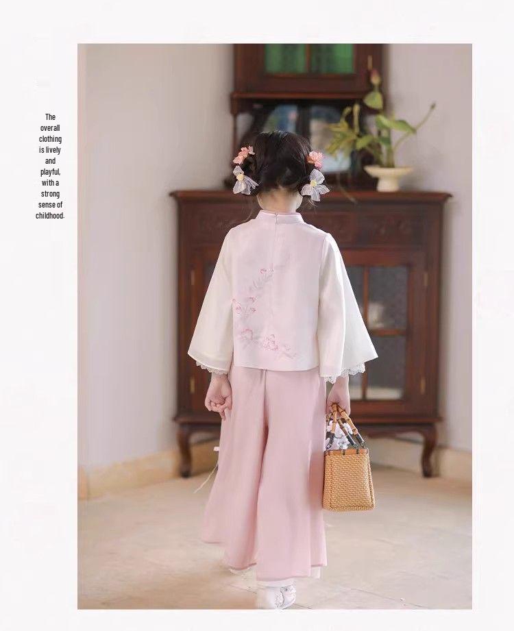 Girls' Super Fairy Hanfu - Spring/Autumn Long Sleeve Chinese Style Outfit