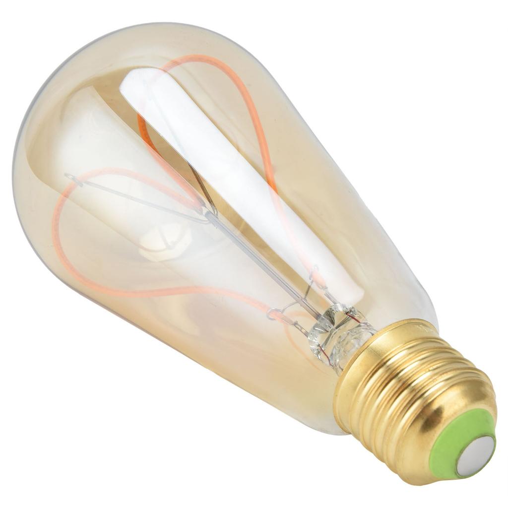 Vintage Light Bulb E27 4W High Light Transmittance Flexible Spiral Filament Adjustable Brightness Warm Light LED Bulb