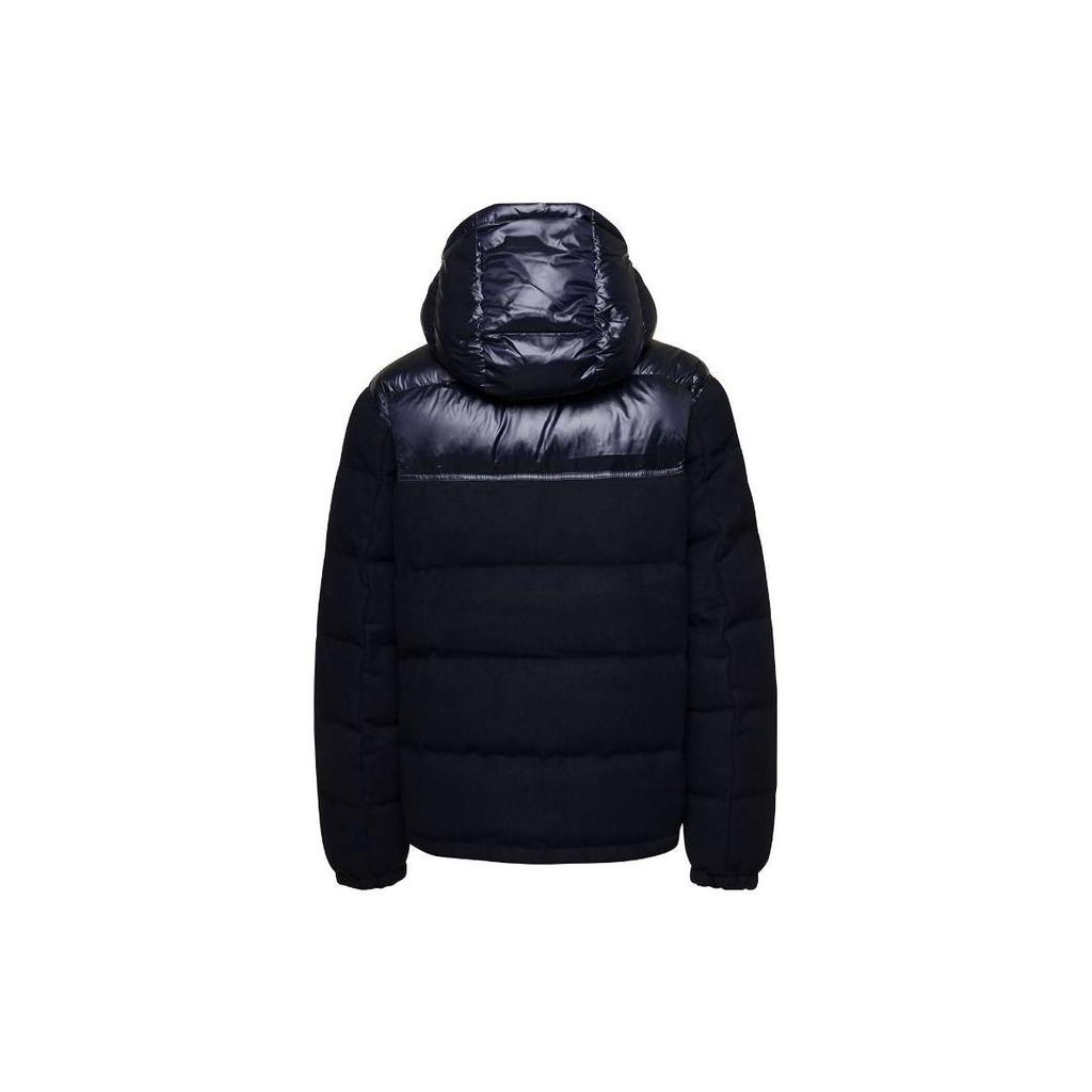 Polo Ralph Lauren FW23 Hooded Solid Color Zippered Fitted Long Sleeve Down Jacket Men jackets Navy-Blue 710922806-001
