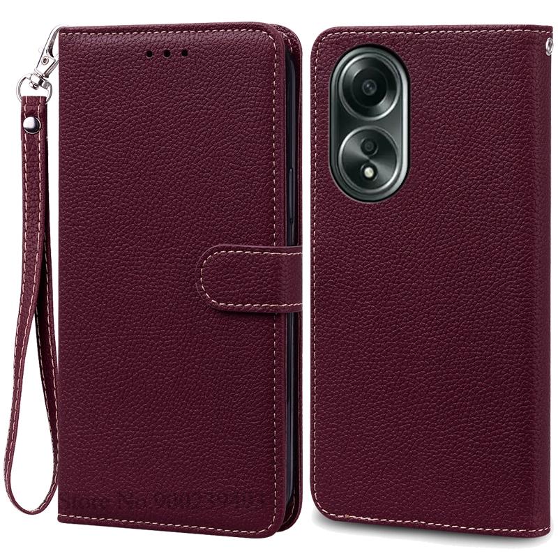 A58 A 58 Case For OPPO A58 Case Silicone Wallet Flip Leather Case For OPPO A58 4G Case Book Cover For OPPO A58 5G Phone Fundas