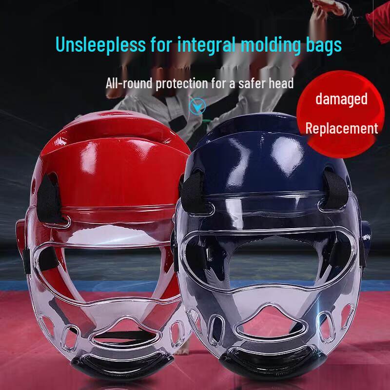 Taekwondo Protective Helmet with Transparent Face Mask