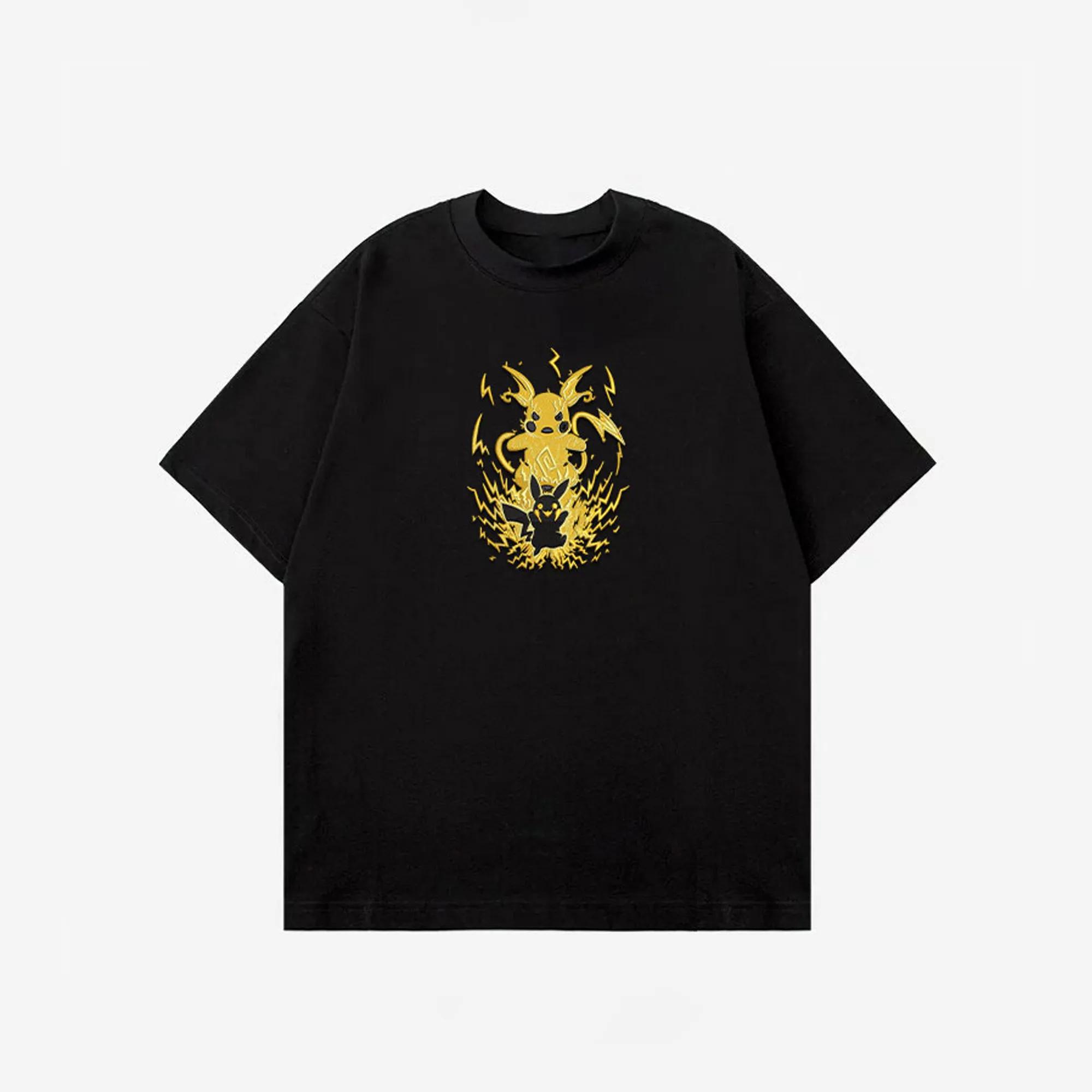 Pokémon Joint Dragon Ball Animation Derivatives Printed Short Sleeve TShirt Mens Womens 2025 Summer Fashion Casual Cotton Top S