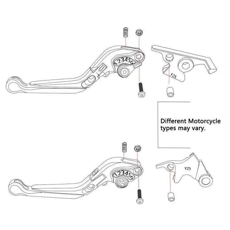 2011 2010 2009 2008 Motorcycle Brake Handle Clutch Lever CNC Aluminum Adjustable Clutch Brake Levers FOR Kawasaki Z750 2007-2012