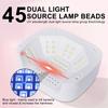 Professional 45 LED Nail Lamp Quick Gel Nail Polish Dryer 4 Timers Powerful Nail UV Light Suitable for Nail Salon Equipment