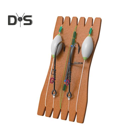 

2 комплекта рыболовной оснастки с крючком для фиксации живых креветок, прочная оснастка с крючком для рыбалки из углеродистой стали с отверстием для ловли сома, окуня и пресноводной соленой воды S