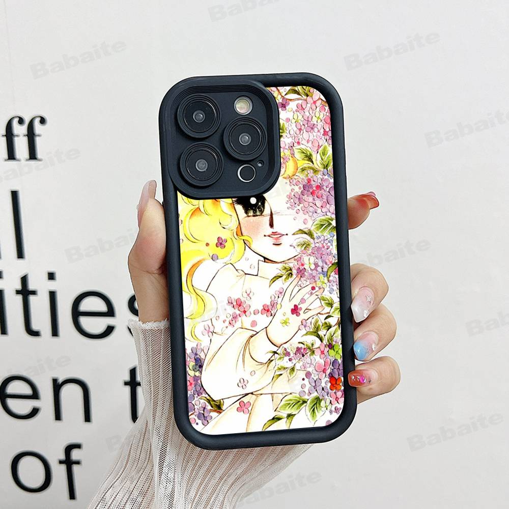 Manga Candy Für iPhone 17 Pro Max 16 15 14 13 12 11 Plus Schwarze Weiche Handyhülle