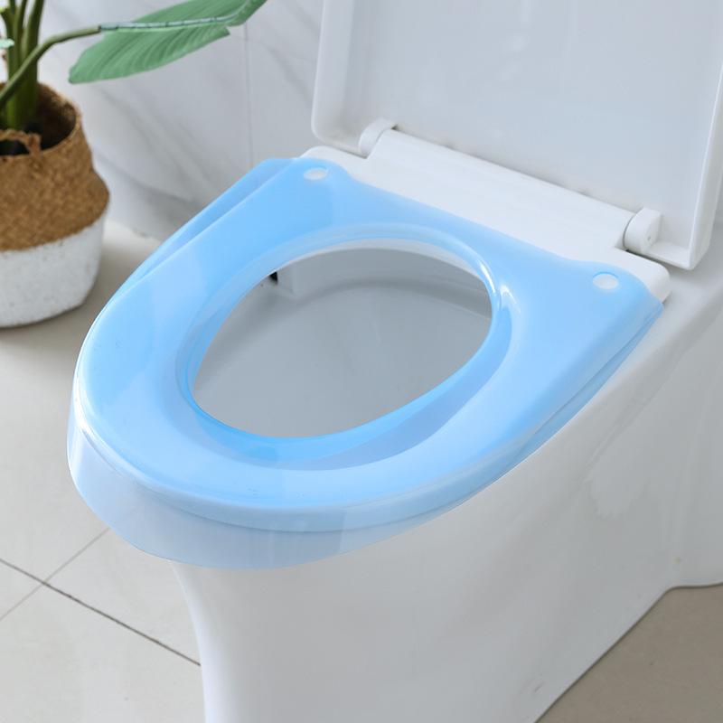 Plastic Toilet Seat Household Waterproof Partition Seat Cover Thickened Bathroom Toilet Lid Stool Cushion Pad Toilet Seat