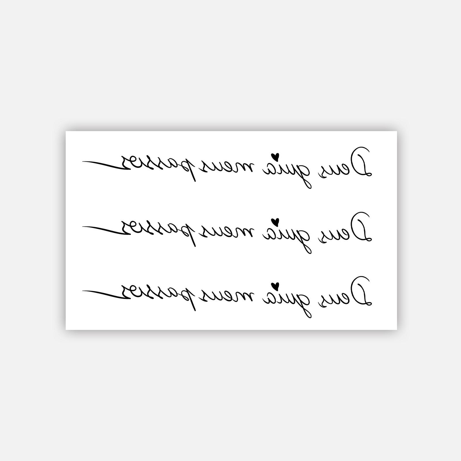 

Deus Guia Meus Passos Tattoo Applique Floral Font Long-Lasting Waterproof 11*18