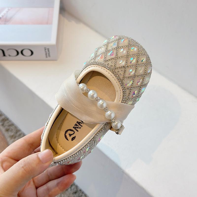 2026 Autumn Soft Sole Princess Crystal Shoes for Baby Girls