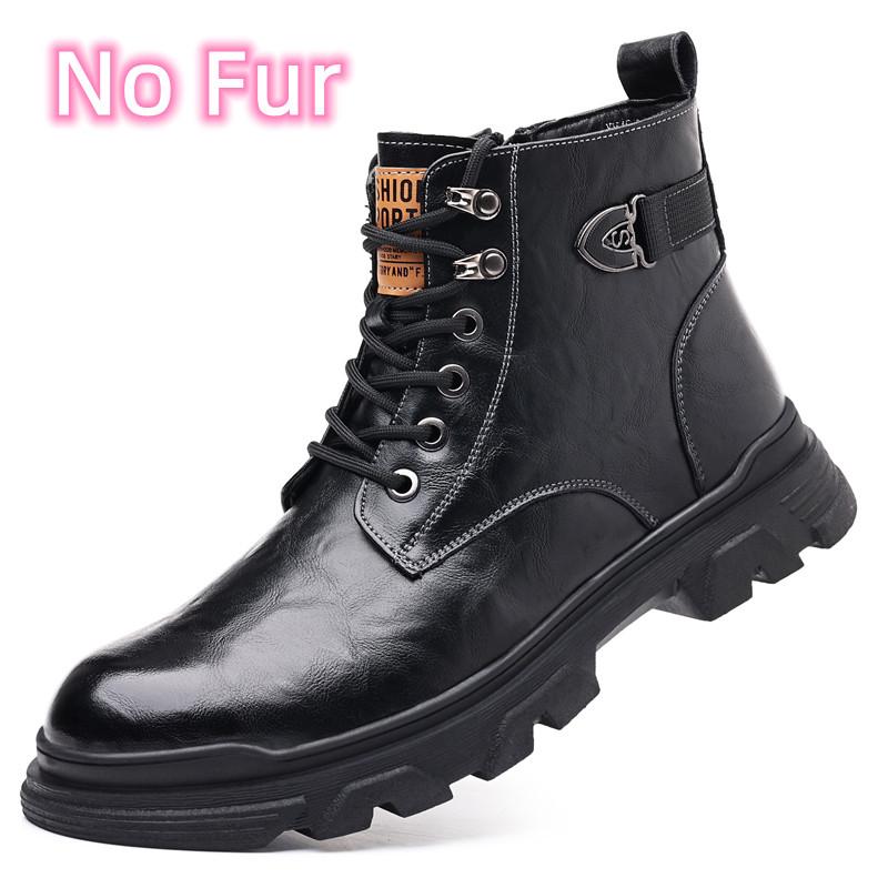 Fashion Men's Shoes Fashion Genuine Leather Men Boots Breathable High Top Shoes Outdoor Casual Men Winter Shoes Autumn Snow Boots Men