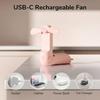 Portable Mini Fan, USB Charging Small Fan, Foldable Handheld Eyelash Fan, Suitable for Travel and Outdoor Use