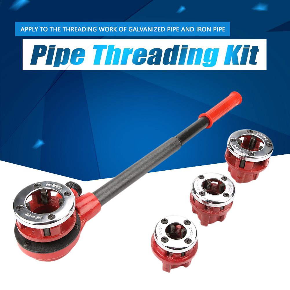 Dies Manual Plumber Pipe Threading Kit 1 2  3 4  1  1‑1 4  Threader Tool (#02)