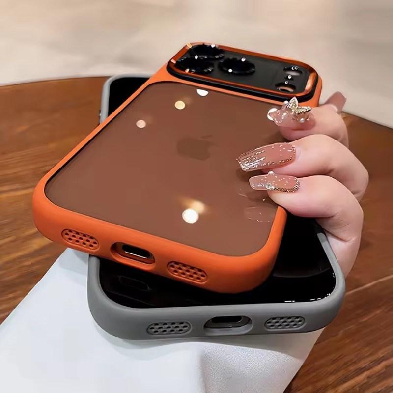 Luxury Transparent Metal Ring Camera Protection Case For iPhone 16E 11 12 13 14 15 16 Plus 17 Pro Max Air Shockproof Hybrid Acrylic Cover