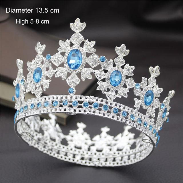 Fashion Royal King Queen Bridal Tiara Crowns For Princess Diadem Bride Crown Prom Party Hair Ornaments Wedding Hair Jewelry