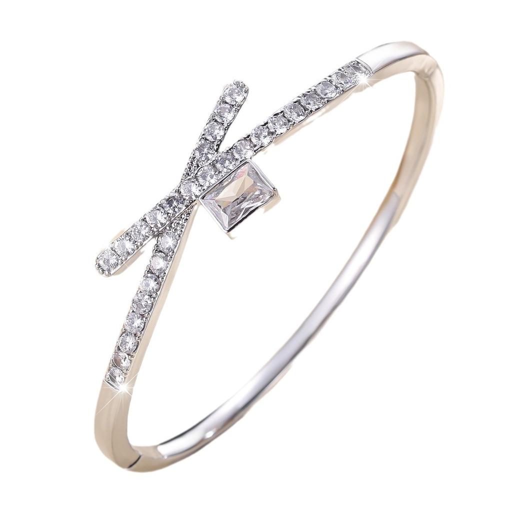 New Fashionable Zircon Cross High-end Full-female Light Luxury Bracelet Bracelet