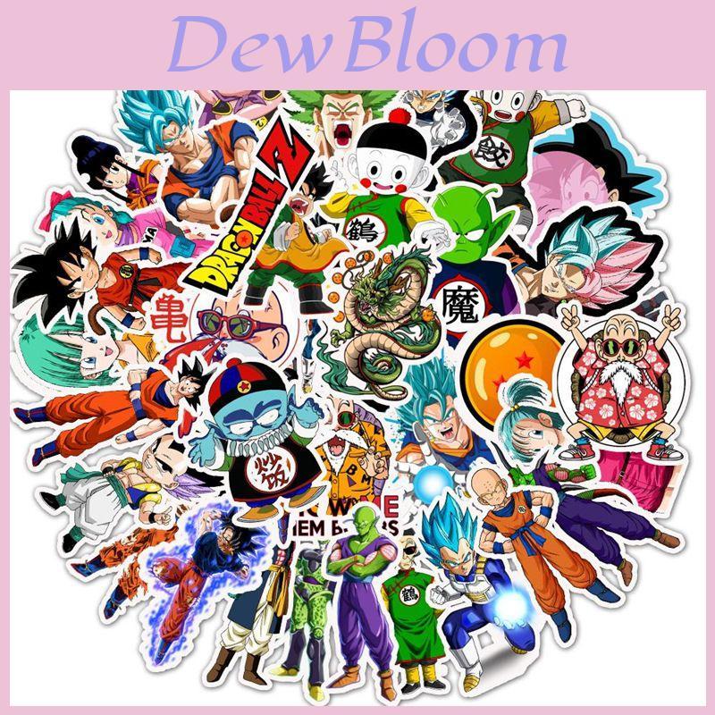 Adesivi Anime Dragon Ball Con Vivaci Decalcomanie di Super Saiyan Goku Per Laptop**