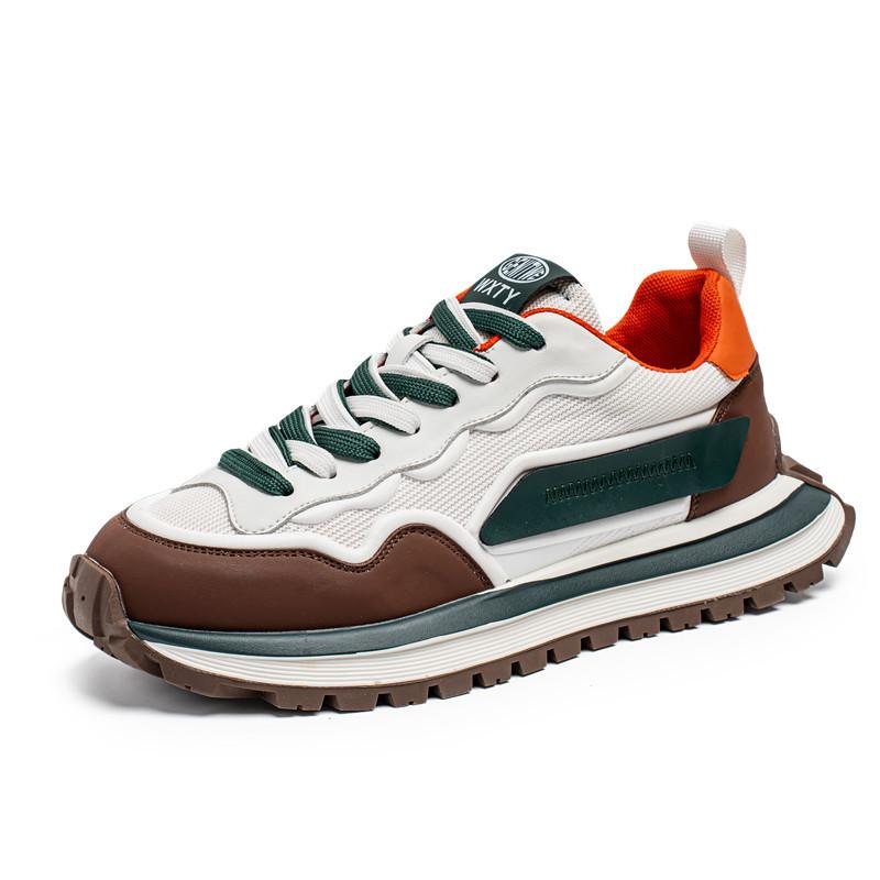 Men's Shoes Mesh Sports Shoes Spring and Summer New Casual Shoes Men's Breathable Thick-soled Travel Dad Shoes Running Shoes