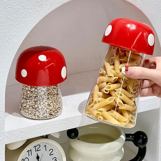 Uzavíratelná sklenice tvaru houby velkokapacitní vnitřní všestranný organizér sklenice na mince sklenice na kávová zrna čaj