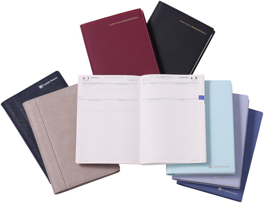 Franklin Planner Organizer, One Page Per Day, Starting April 2026, B6, PVC, Black, 86782