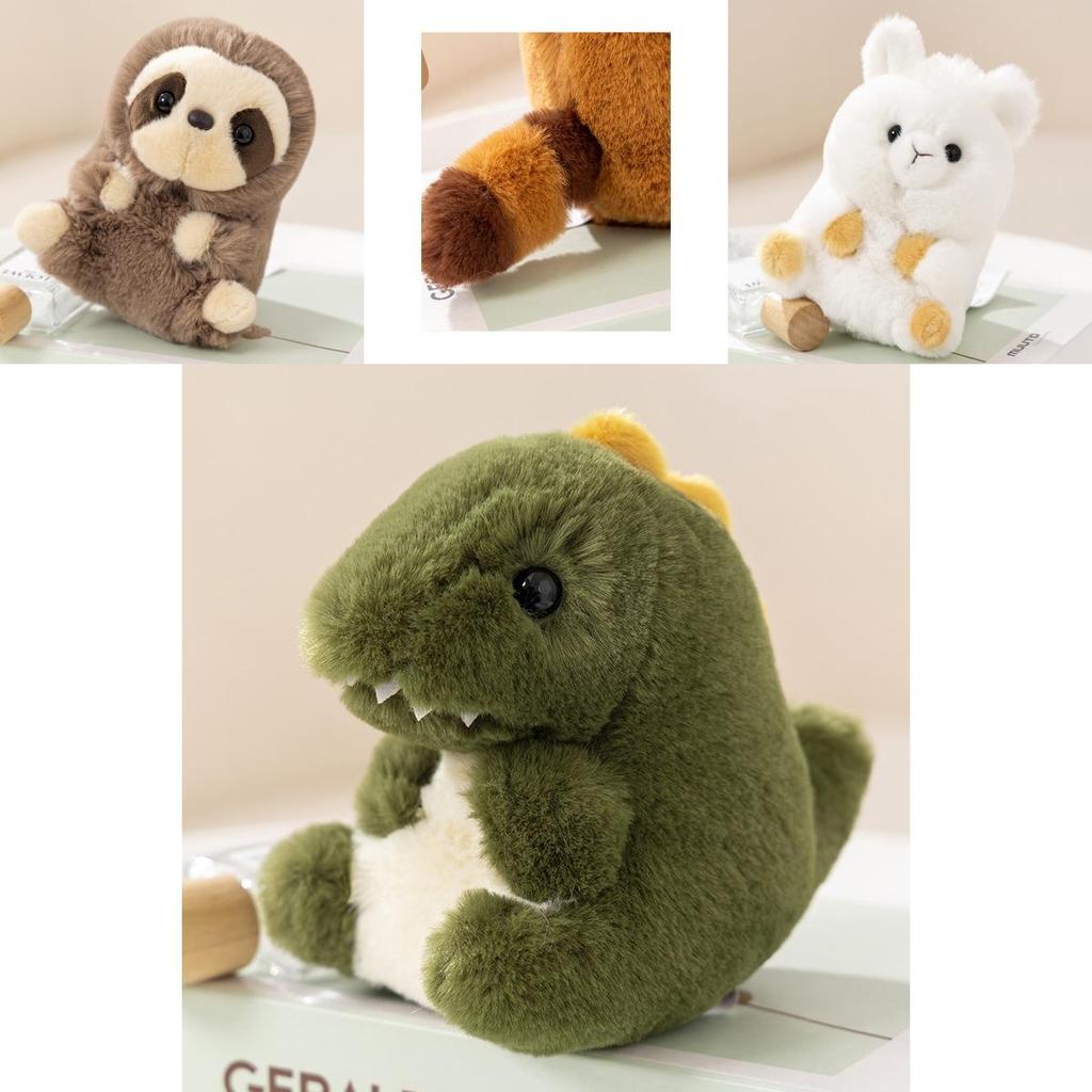 Entzückende Tierplüschtiere Panda, Koala, Faultier, Hamster, Alpaka, Dinosaurier, Kurzer Plüschstoff, PP-Baumwollfüllung, Raumdeko, Kindergeschenk
