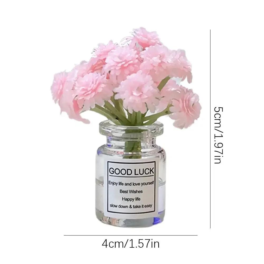 Car Interior Decoration Auto Dashboard Gadgets Ornament Cute Simulation Flowers Vase Sakura Gypsophila For Girl Woman Amagi