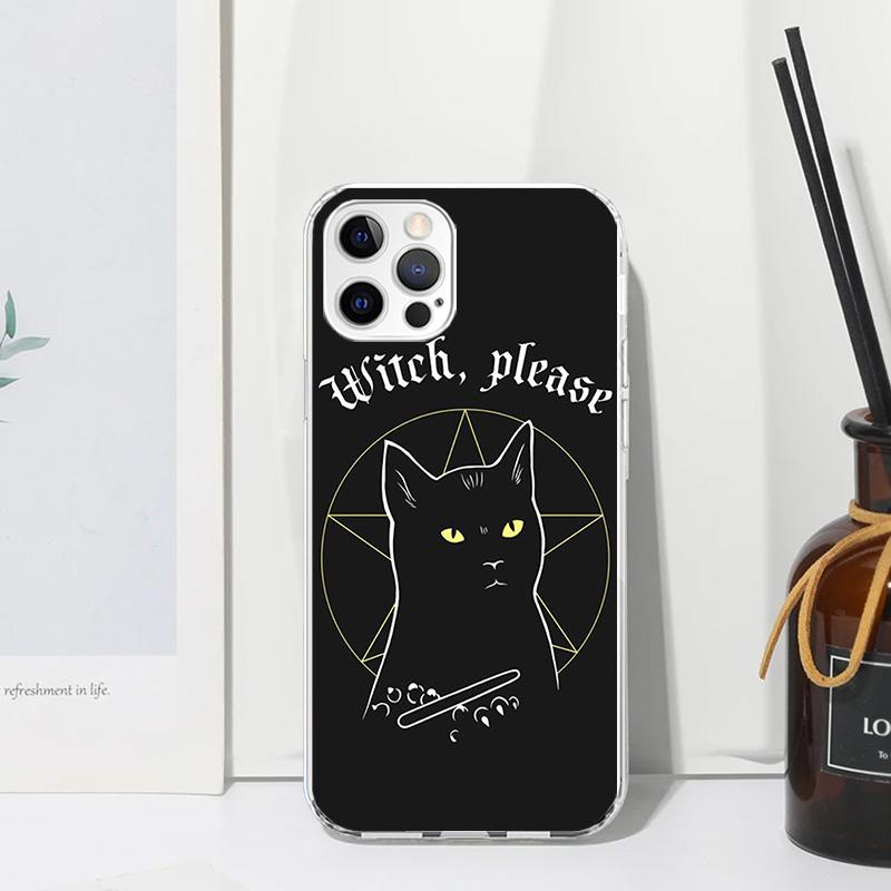 Witch And Cat Colorful Cute Phone Case For Iphone 17 Air 16 15 Plus 16E 14 Pro Max 13 Mini 12 11 7 8 SE Fundas Soft Back Cover 1