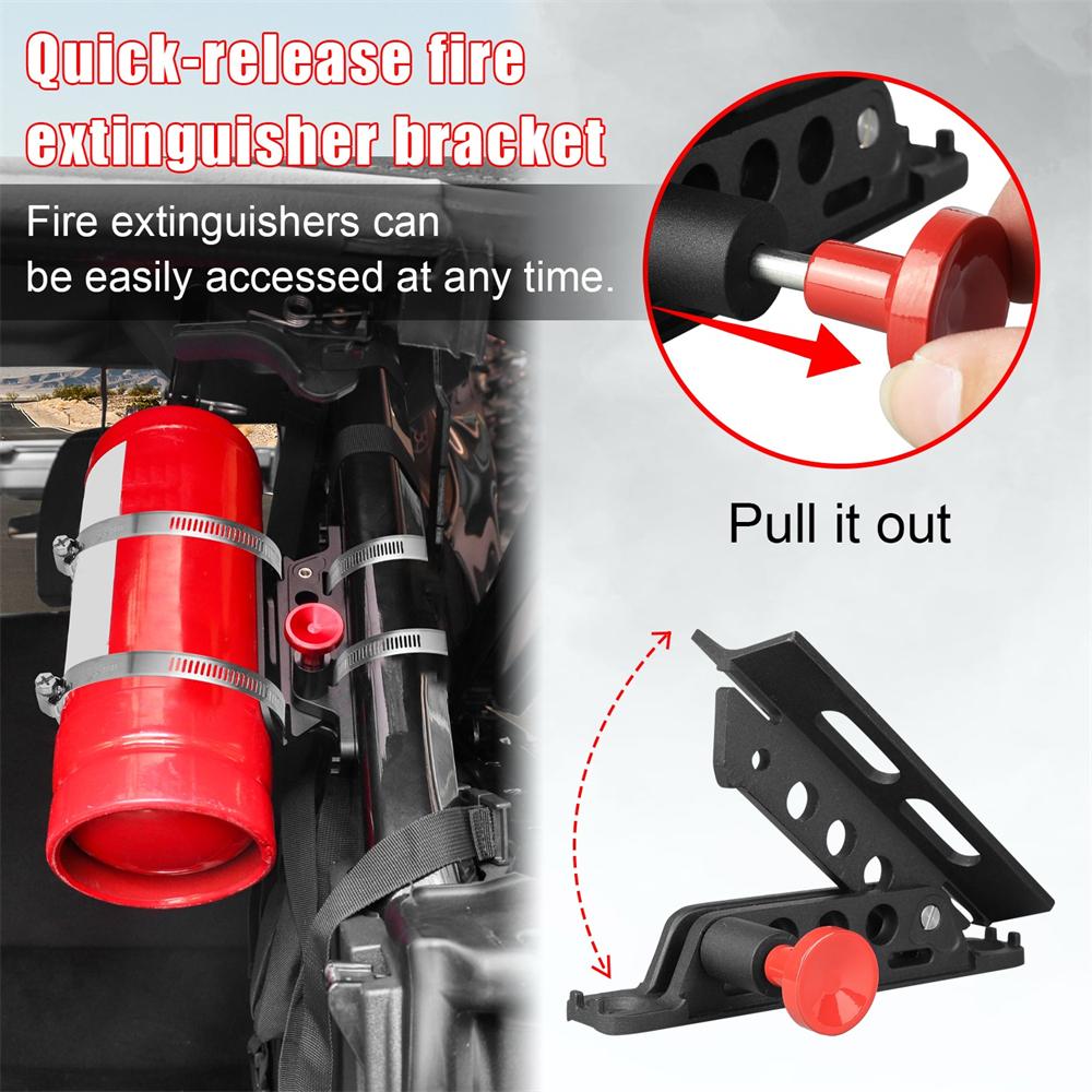 Quick Release Fire Extinguisher Mount Bracket Adjustable Holder For Jeep UTV ATV