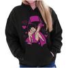Betty Boop Breast Cancer Pink Ribbon Cartoon Womens Hooded Sweatshirts Hoodies