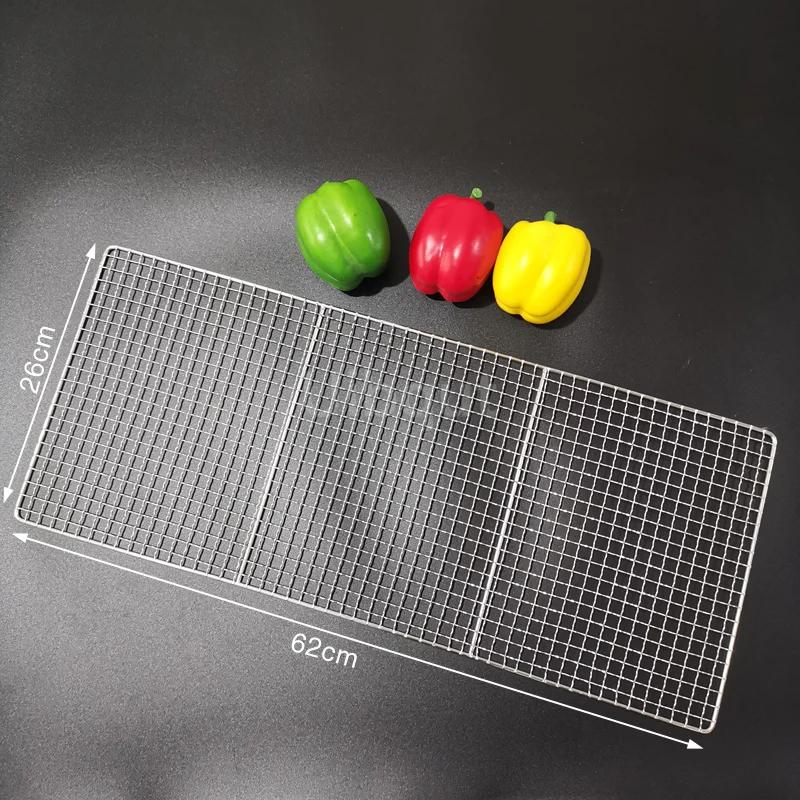 304 Edelstahl Rechteck Quadrat BBQ Netz Maschengrill Antihaft Backmatte Outdoor Grillteil Roste Heißluftfritteuse Gitter Kochen