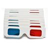 10Pcs Universal Anaglyph Cardboard Paper Red Blue Cyan 3D Video Glasses